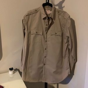 Brooks Brothers Khaki Double Pocket Shirt
